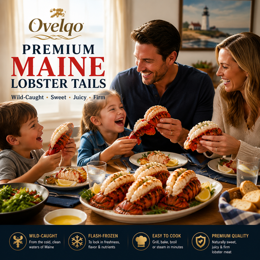 🦞 Ovelqo Premium Maine Lobster Tails Wild-Caught • Sweet • Juicy • Firm-TTBD
